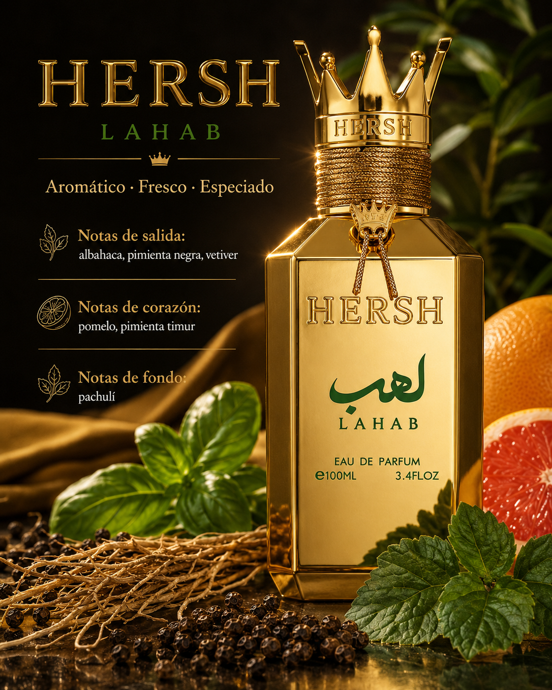 Hersh Lahab Alezz Oud Parfum Unisex 100ml