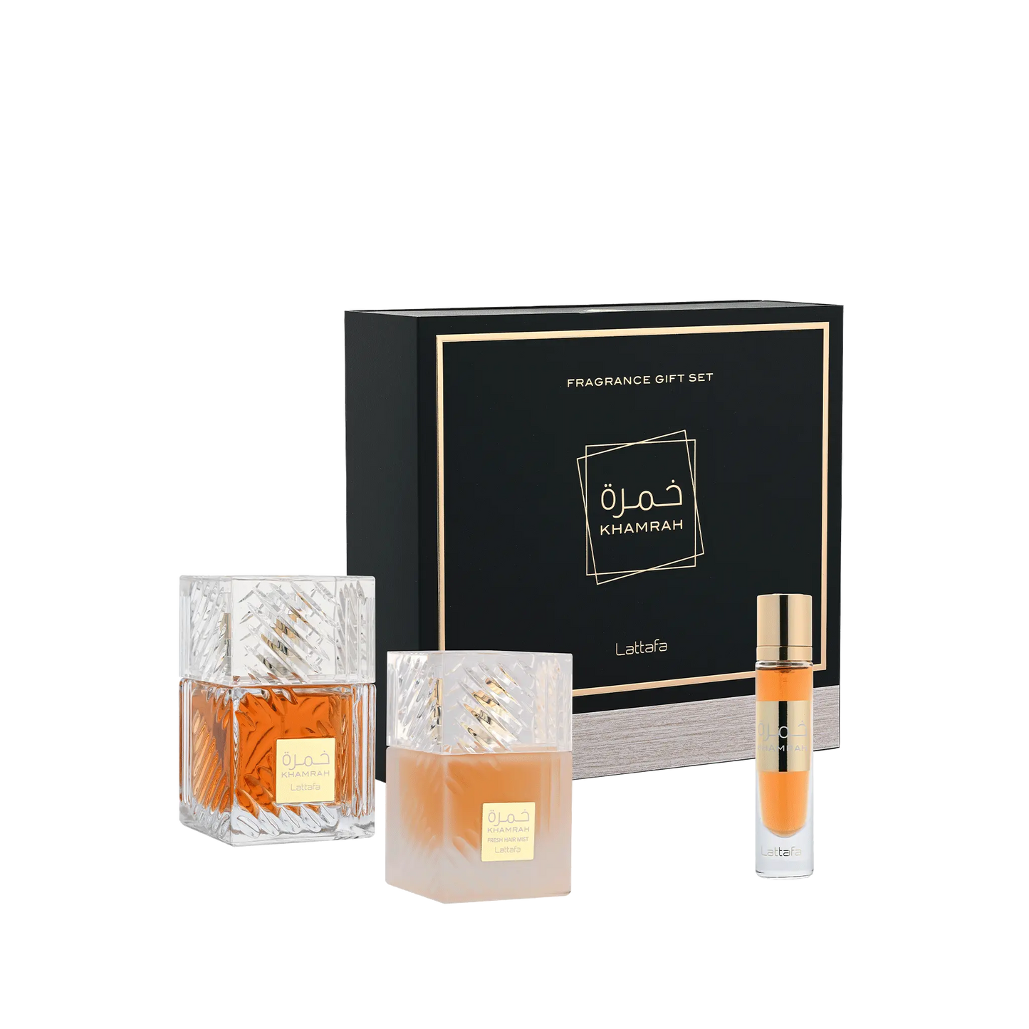 Lattafa Khamrah Gift Set 100ml + 12ml + Hair Mist