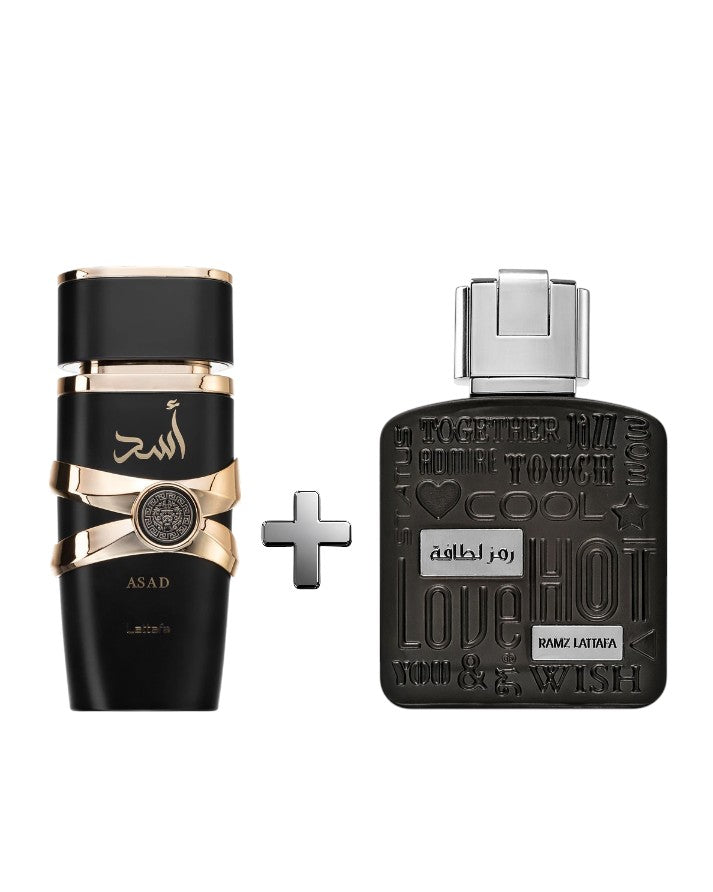 Pack Exclusivo Lattafa: Asad + Ramz Silver EDP 100ml